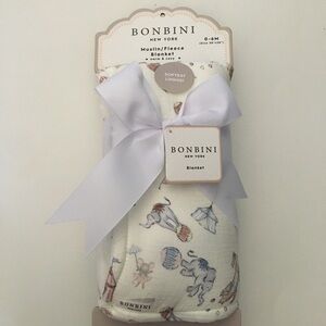 NEW Baby Blanket Muslin Fleece Soft Lining Circus Theme Elephants | Bonbini